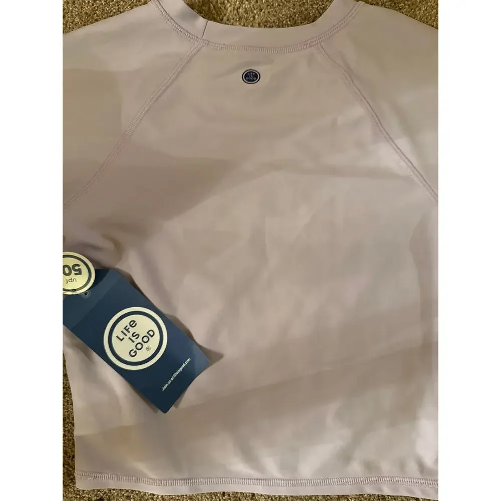 LIFE IS GOOD - NEW- swim shirt, rash guard, UPF 50
